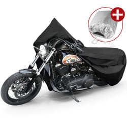 Walser - Garage à motos Chopper taille l pvc - 250 x 100 x 130 cm noir