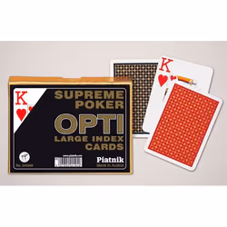 Piatnik Opti Poker Double Deck, 55 pièce(s), 2 platine(s), Garçon/Fille, Enfants/adultes, Boîte, 6,3 cm