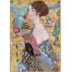 Puzzle 1000 Pièces : Dame A LEventail Klimt