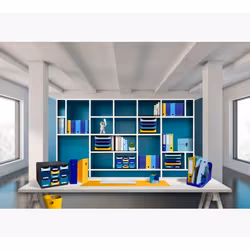 Exacompta 113209D bac de rangement de bureau Plastique Bleu clair