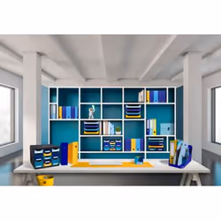 Exacompta Porte-revues Mag-cube Bee Blue - Bleu Marine - Nouveauté