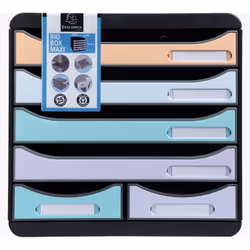 Exacompta 3127296D, 6 tiroir(s), 26,142 L, Plastique, Couleurs assorties, 1 pièce(s), 278 mm