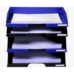 Exacompta 11214D bac de rangement de bureau Polystyrène Noir