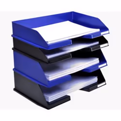 Exacompta 11214D bac de rangement de bureau Polystyrène Noir