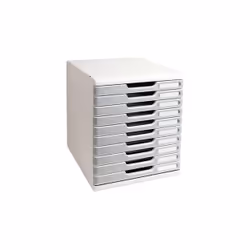 Exacompta 302041D, Polystyrène, Argent, 10 tiroir(s), Enveloppe, lettre, Note, Papier, 350 x 288 x 320 mm, 1 pièce(s)