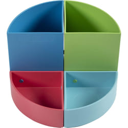 Exacompta 6821928D porte crayons et stylos Plastique Bleu, Cerise, Vert, Turquoise