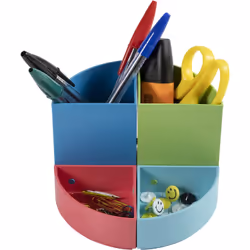 Exacompta 6821928D porte crayons et stylos Plastique Bleu, Cerise, Vert, Turquoise
