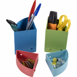 Exacompta 6821928D porte crayons et stylos Plastique Bleu, Cerise, Vert, Turquoise