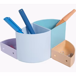 Exacompta 682296D porte crayons et stylos Plastique Corail, Vert, Bleu clair, Mauve