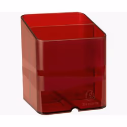 Exacompta PEN-CUBE porte crayons et stylos Polystyrène Rouge, Translucide