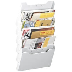 Exacompta - Trieur mural horizontal plastique 6 compartiments 24 x 32 cm - gris
