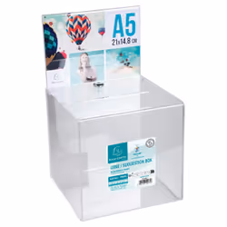 Exacompta 89258D support de panneau et stand d'information A5 Acrylique, polyméthacrylate de méthyle (PMMA) Transparent - Vue supplémentaire 8