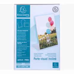 Exacompta 84058D, Support de panneau, A4, polyméthacrylate de méthyle (PMMA), Transparent, verticale, 210 mm