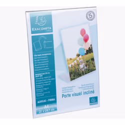 Exacompta 84058D support de panneau et stand d'information A4 polyméthacrylate de méthyle (PMMA) Transparent