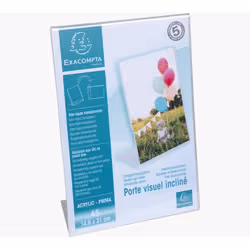 Exacompta 85058D support de panneau et stand d'information A5 polyméthacrylate de méthyle (PMMA) Transparent