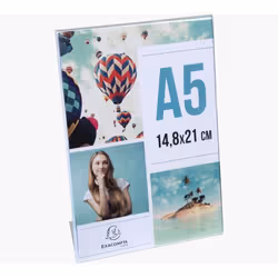 Exacompta 85058D support de panneau et stand d'information A5 polyméthacrylate de méthyle (PMMA) Transparent