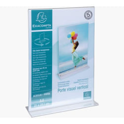 Exacompta 84158D support de panneau et stand d'information A4 polyméthacrylate de méthyle (PMMA) Transparent