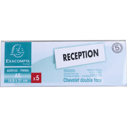 Exacompta 85358D plaque non-métallique Blanc Acrylique, polyméthacrylate de méthyle (PMMA)