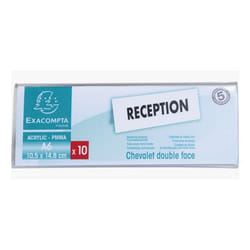 Exacompta 86358D support de panneau et stand d'information A6 Acrylique, polyméthacrylate de méthyle (PMMA) Transparent