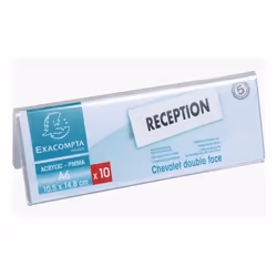 Exacompta 86358D support de panneau et stand d'information A6 Acrylique, polyméthacrylate de méthyle (PMMA) Transparent