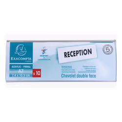 Exacompta 87358D, Support de panneau, A7, Acrylique, polyméthacrylate de méthyle (PMMA), Transparent, horizontale, 40 mm