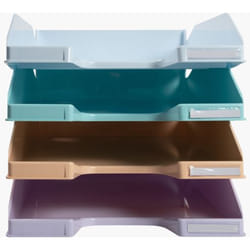 Exacompta Set de 4 corbeilles à courrier combo midi