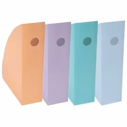 Exacompta 18296SETD porte-magazines Polystyrène Corail, Bleu clair, Vert clair, Mauve
