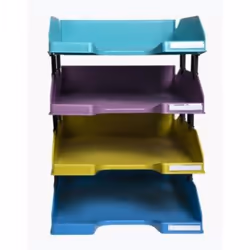 Exacompta 113293SETD bac de rangement de bureau Polystyrène Couleurs assorties