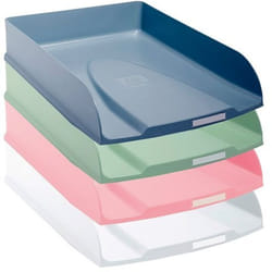 Lot de 4 corbeilles à courrier Exacompta Combo-Styli couleurs assorties