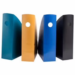 Exacompta Neo Deco Set porte-magazines Polystyrène Noir, Bleu, Or, Bleu