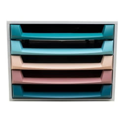 Exacompta Schubladenbox The Box Skandi 221606D module de classement de bureau Polypropylène (PP), Polystyrène Couleurs assorties