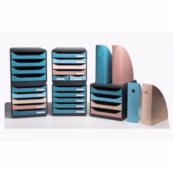 Exacompta Module de classement big box plus 5 tiroirs skandi - couleurs assorties - nouveauté