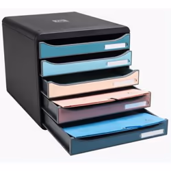 Exacompta Module de classement big box plus 5 tiroirs skandi - couleurs assorties - nouveauté