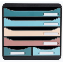 Exacompta Module de classement big box maxi 6 tiroirs skandi - couleurs assorties - nouveauté