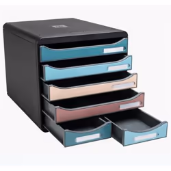 Exacompta Module de classement big box maxi 6 tiroirs skandi - couleurs assorties - nouveauté - Vue supplémentaire 5