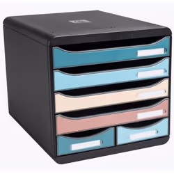 Exacompta Module de classement big box maxi 6 tiroirs skandi - couleurs assorties - nouveauté - Vue supplémentaire 7