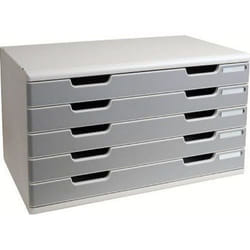 Organiseur de bureau Exacompta Modulo A3 5 tiroirs Gris lumière/Granit