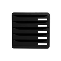 Exacompta 309714D bac de rangement de bureau Polystyrène Noir