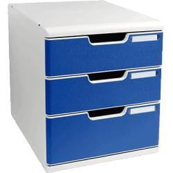 Exacompta 325003D bac de rangement de bureau Polystyrène Bleu, Gris