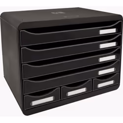 Exacompta 307714D unité de tiroir de bureau Noir