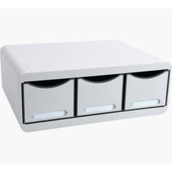 Exacompta 318740D bac de rangement de bureau Polystyrène Gris