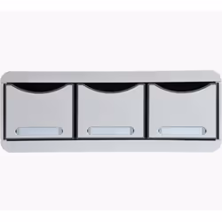Exacompta 318740D bac de rangement de bureau Polystyrène Gris