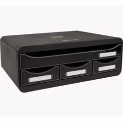 Exacompta 319714D bac de rangement de bureau Polystyrène Noir