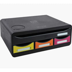 Exacompta 319798QID bac de rangement de bureau Polystyrène Noir