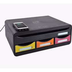 Exacompta 319798QID bac de rangement de bureau Polystyrène Noir