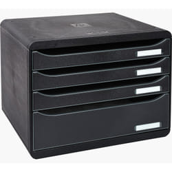 Exacompta 315714D bac de rangement de bureau Polystyrène Noir