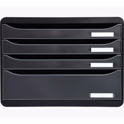 Exacompta 315714D bac de rangement de bureau Polystyrène Noir