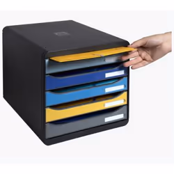 Exacompta Module De Classement Big Box Plus 5 Tiroirs Bee Blue - Couleurs Assorties - Nouveauté