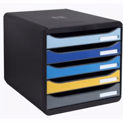 Exacompta Module De Classement Big Box Plus 5 Tiroirs Bee Blue - Couleurs Assorties - Nouveauté - Vue supplémentaire 6