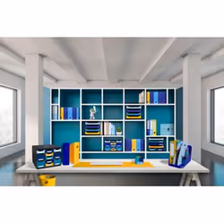 Exacompta Module De Classement Big Box Maxi 6 Tiroirs Bee Blue - Couleurs Assorties - Nouveauté